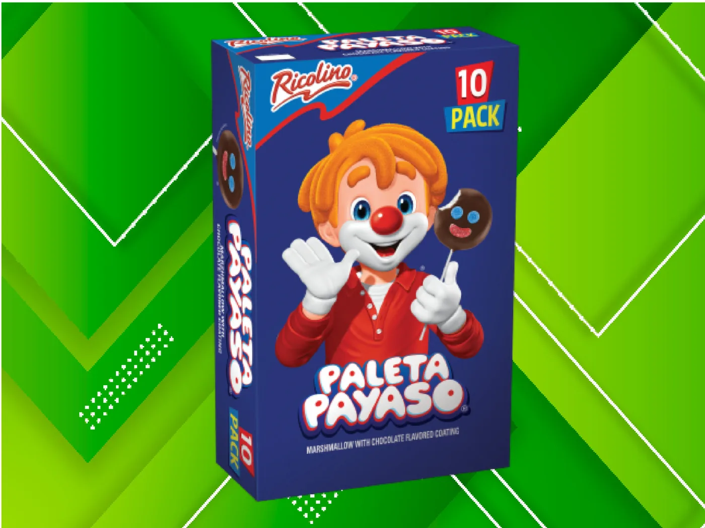 Paleta Payaso Ricolino, caja de 10
